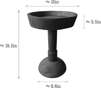 Wabi-Sabi Handmade Solid Wood Side Table - Live Edge MCM Accent & Plant Stand, 15" Round for Livi... | Amazon (US)