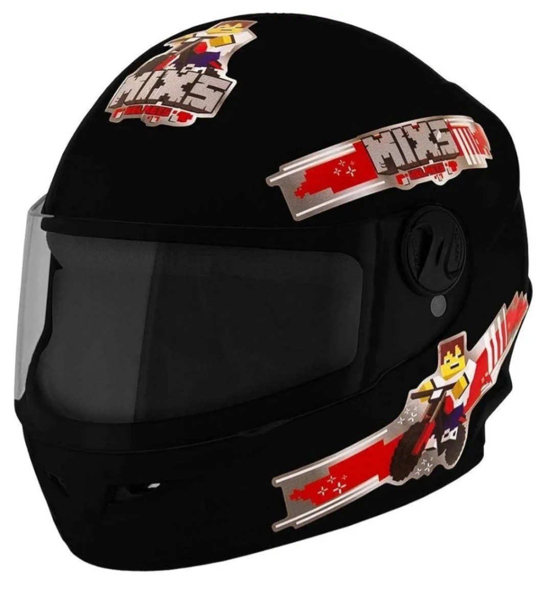 CAPACETE FECHADO MIXS START INFANTIL BLOCKS PRETO TAM. 54

#LTKbrasil