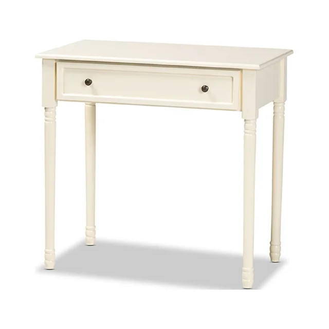 Baxton Studio Mahler Classic and Traditional White Finished Wood 1-Drawer Console Table,Wholesale... | Walmart (US)