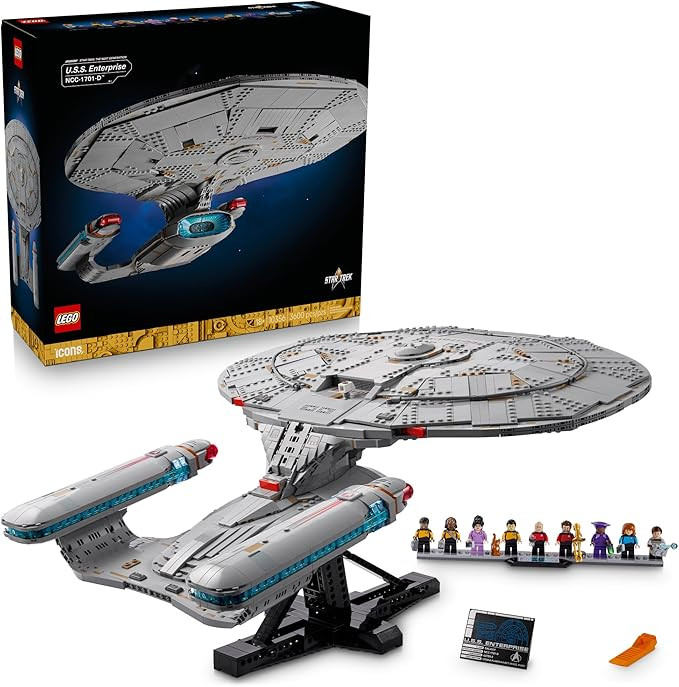 LEGO Icons Star Trek: U.S.S. Enterprise NCC-1701-D Collectible Building Sets for Adults - Room or... | Amazon (US)