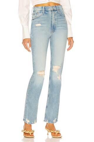 MOTHER High Waisted Rider Skimp in Denim-Light | FWRD 