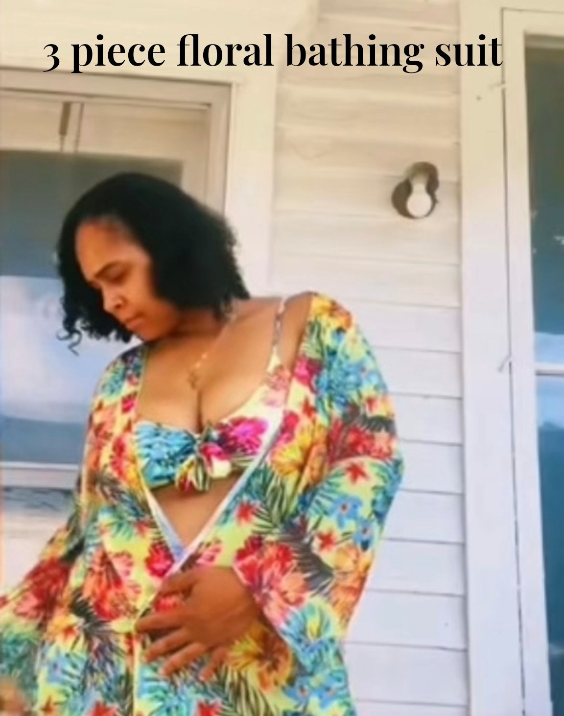 3-piece swimsuits like this are actually one of the BEST options if you want coverage and flexibility without sacrificing style 🤍✨

Here’s why this one works:

• The fabric is a polyester + spandex blend, which means it stretches with your body but still holds everything in place (no sagging after water 👀)  
• The high-waisted bottoms give more tummy support and a smoother fit — especially postpartum or bloated days  
• The kimono cover-up isn’t just for looks… it’s perfect for quick transitions (pool → running after kids → grabbing food 😅)  
• Lightweight + breathable, so you don’t feel suffocated in the heat  

This is one of those sets where you can feel put together without overthinking your body all day.

Saved this one because it’s giving “effortless but still covered” 💐

#LTKPlusSize #LTKmomlife #LTKgrwm