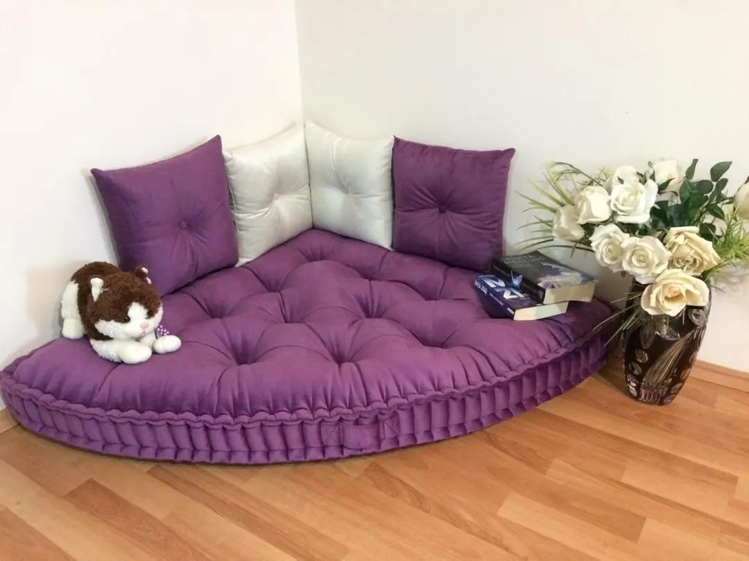 Corner Cushion, Tufted Velvet French: Floor Cusion, Reading Nook - Etsy | Etsy (US)