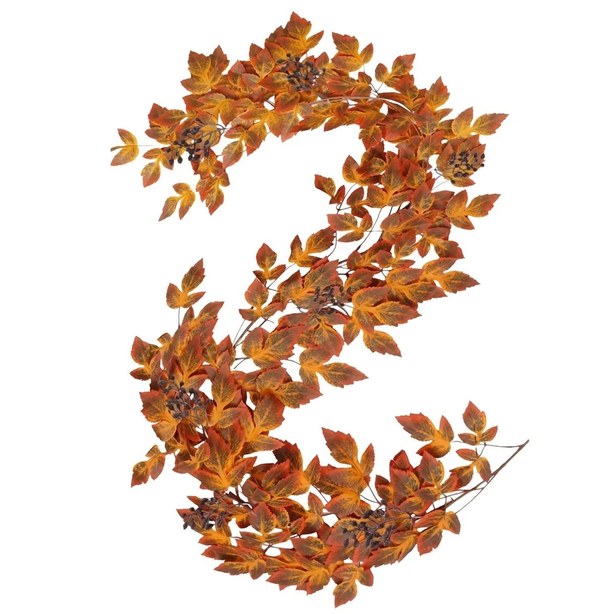The Holiday Aisle\u00ae 1 Pack Fall Garland For Mantle 5.9Ft Plum Artificial Cimicifuga Ramosa Pl... | Wayfair North America