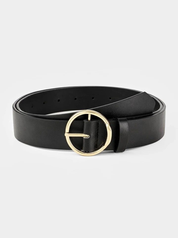1pc Gold-tone Raised Buckle Decorated Versatile Women's Belt For Daily Wear | SHEIN