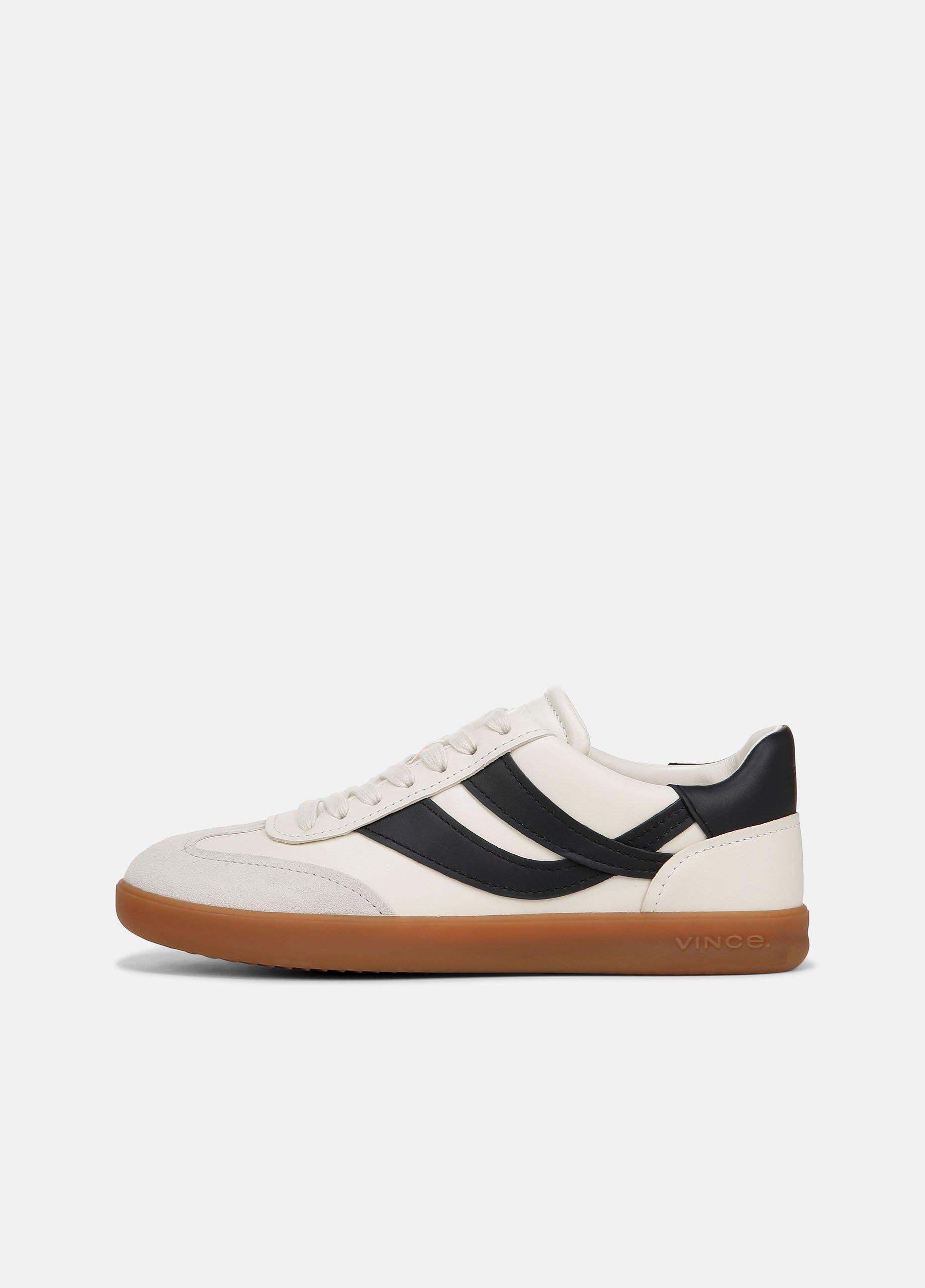 Women's Oasis Leather And Suede Sneaker, Milk/night Blue, Size 9.5 Vince | Vince LLC