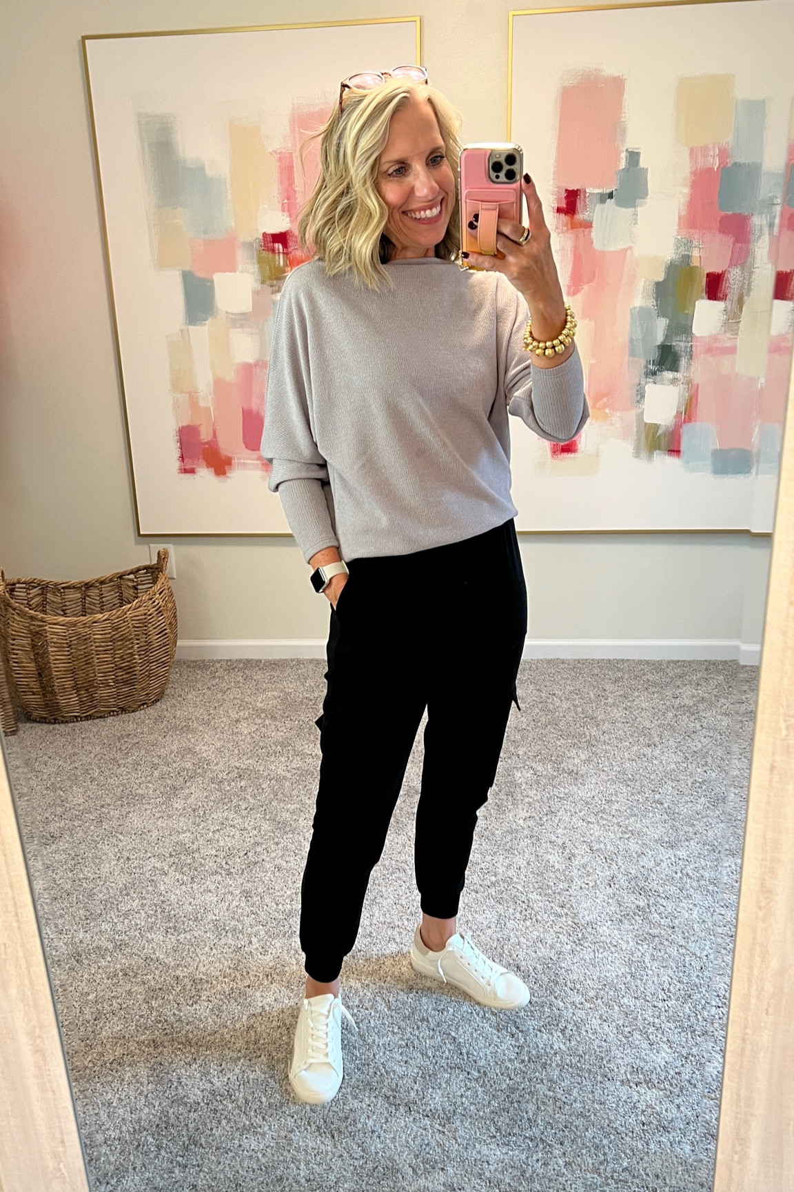 Casual chic 
Cargo joggers are a fun take on joggers. Wearing small 
Wearing XS in sweater and LOVE it. So soft and comfy. Comes in 10 colors 
Use code LISA10 on both 

#LTKfindsunder100 #LTKover40 #LTKstyletip