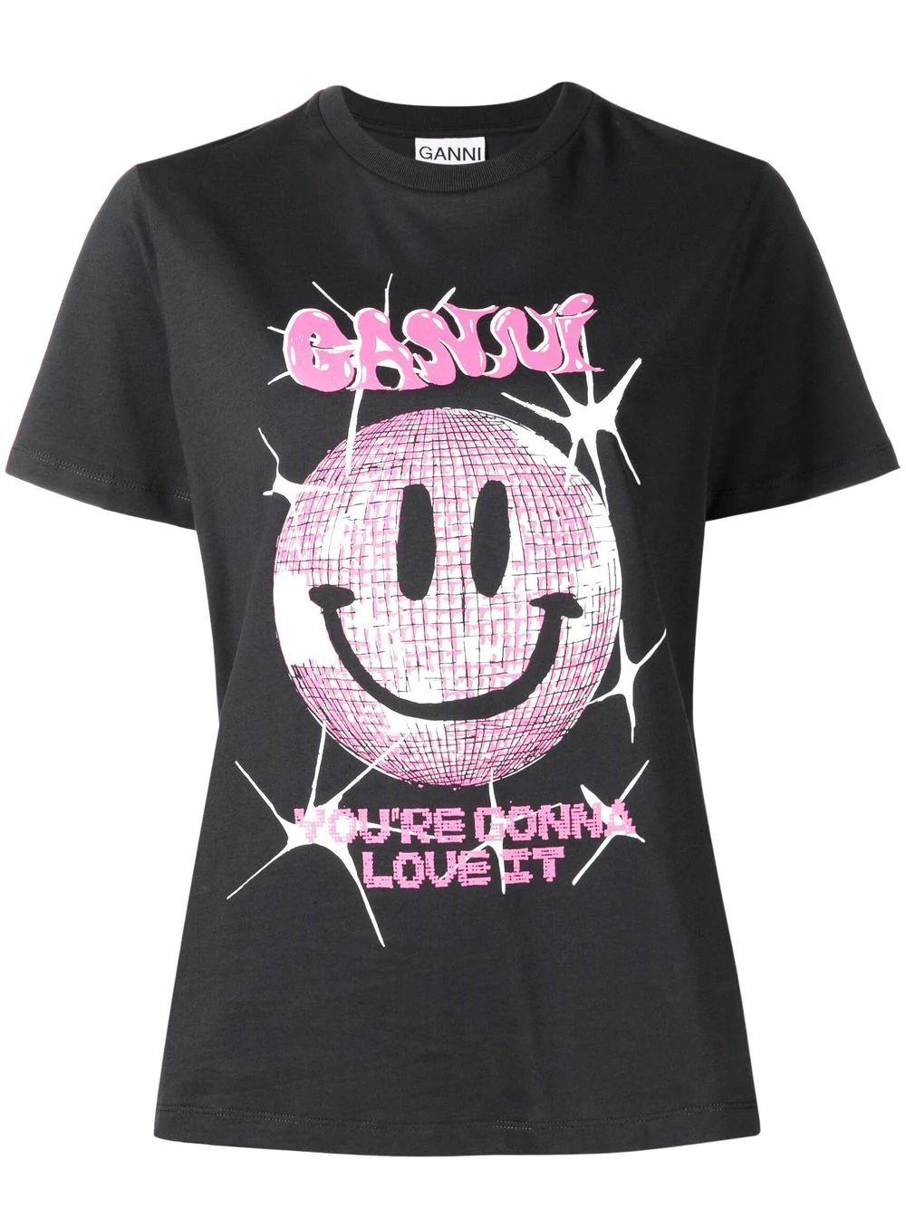 GANNI Basic Smiley T-shirt - Farfetch | Farfetch Global