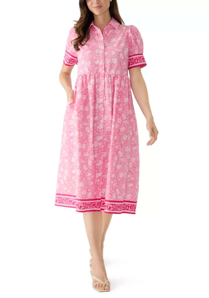 Women's Short Sleeve Meredith Midi Shirtdress | Belk