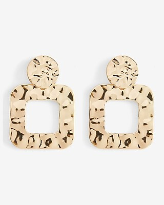 Hammered Gold Doorknocker Earrings | Express