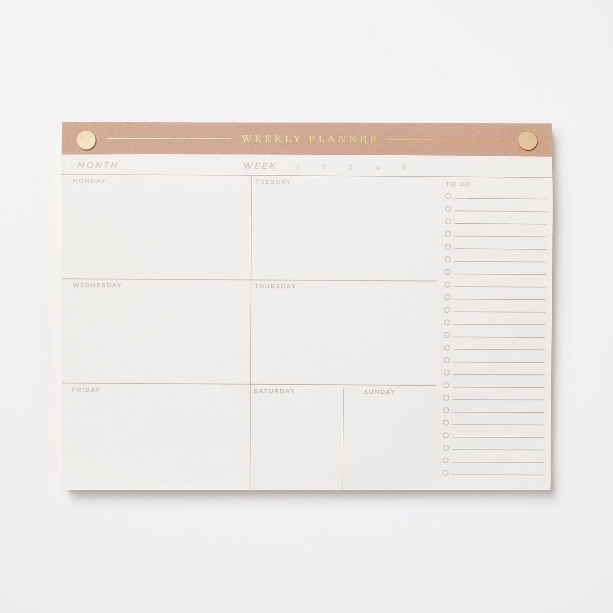 52 Page Special Rule Weekly Tear Off Planner 10" x 7.5" Mauve  - Threshold™ | Target