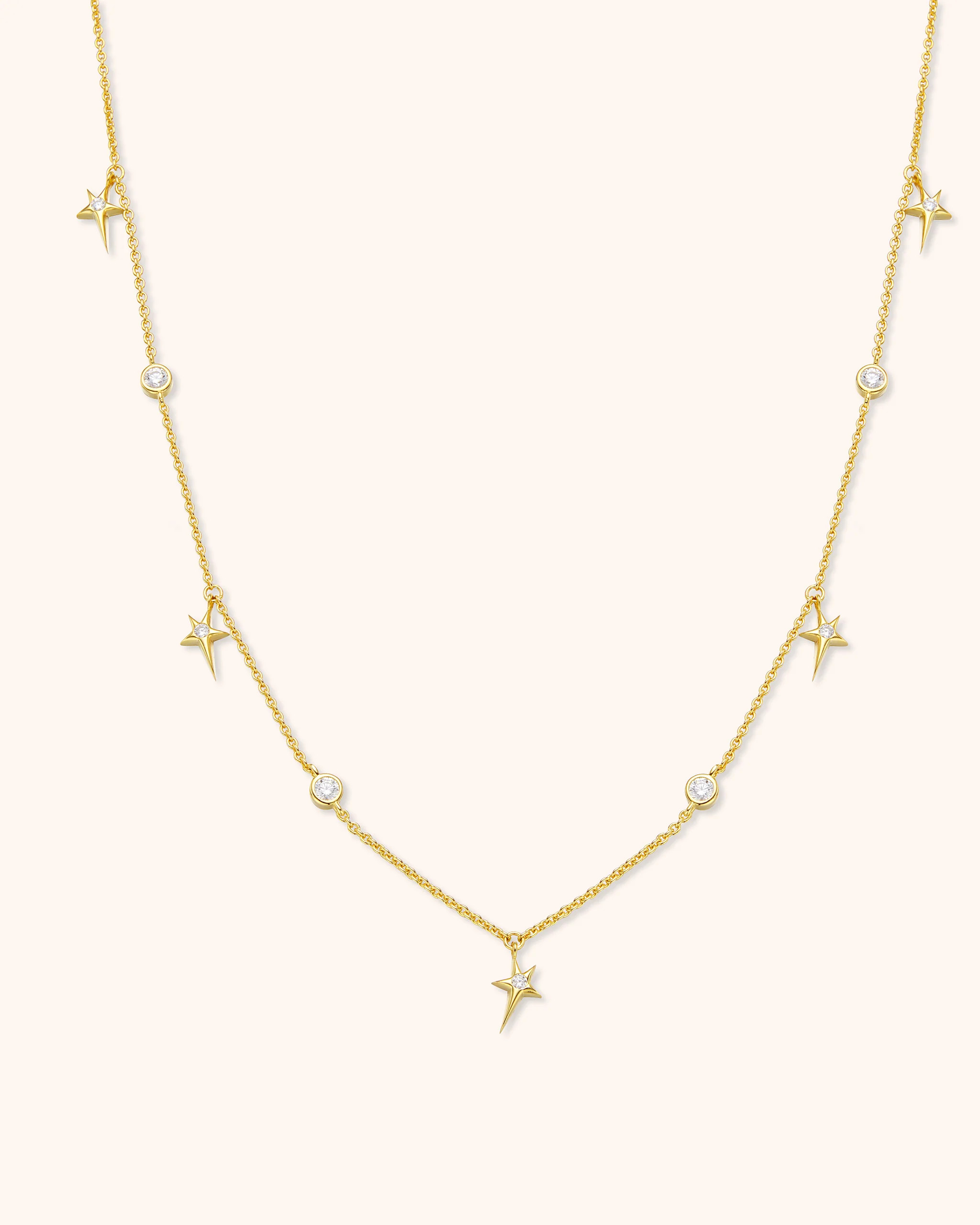 Shooting Star Station Necklace | PEACHMIND