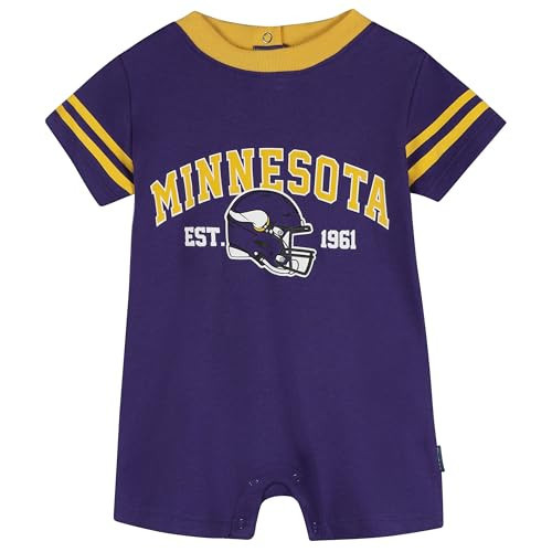 Gerber Baby NFL Team Short Sleeve Romper, Vikings, 3-6 Months | Amazon (US)