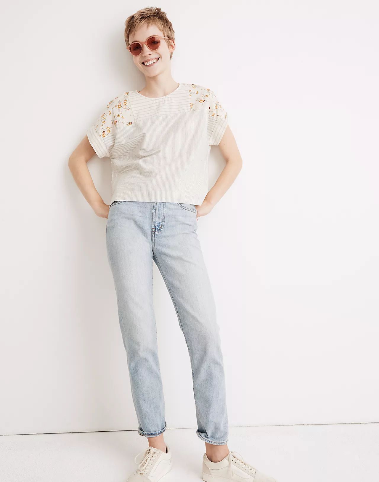 Madewell x The New Denim Project® Patchwork Top | Madewell