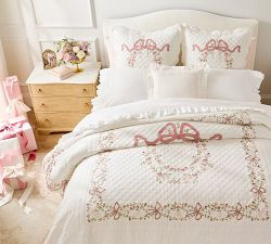 LoveShackFancy Bow Embellished Quilt | Pottery Barn (US)