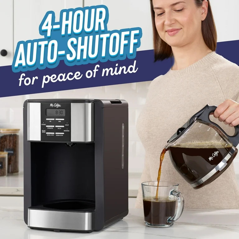 Mr. Coffee 12 Cup Programmable Coffee Maker with 3 Ways to Brew System - Walmart.com | Walmart (US)
