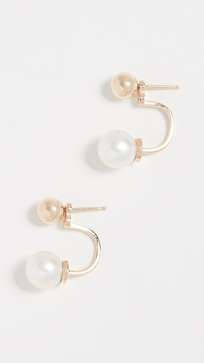 14k Gold with Freshwater Cultured Pearl Drop Earrings | Shopbop