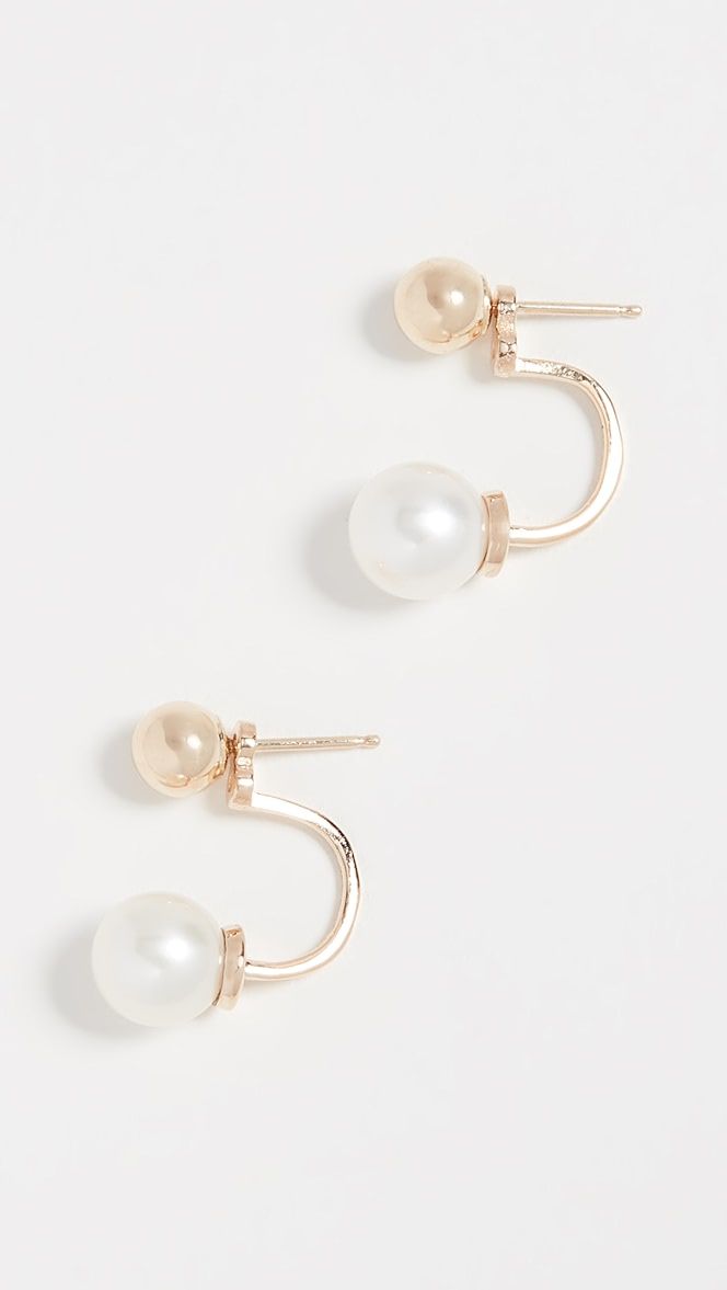 14k Gold with Freshwater Cultured Pearl Drop Earrings | Shopbop