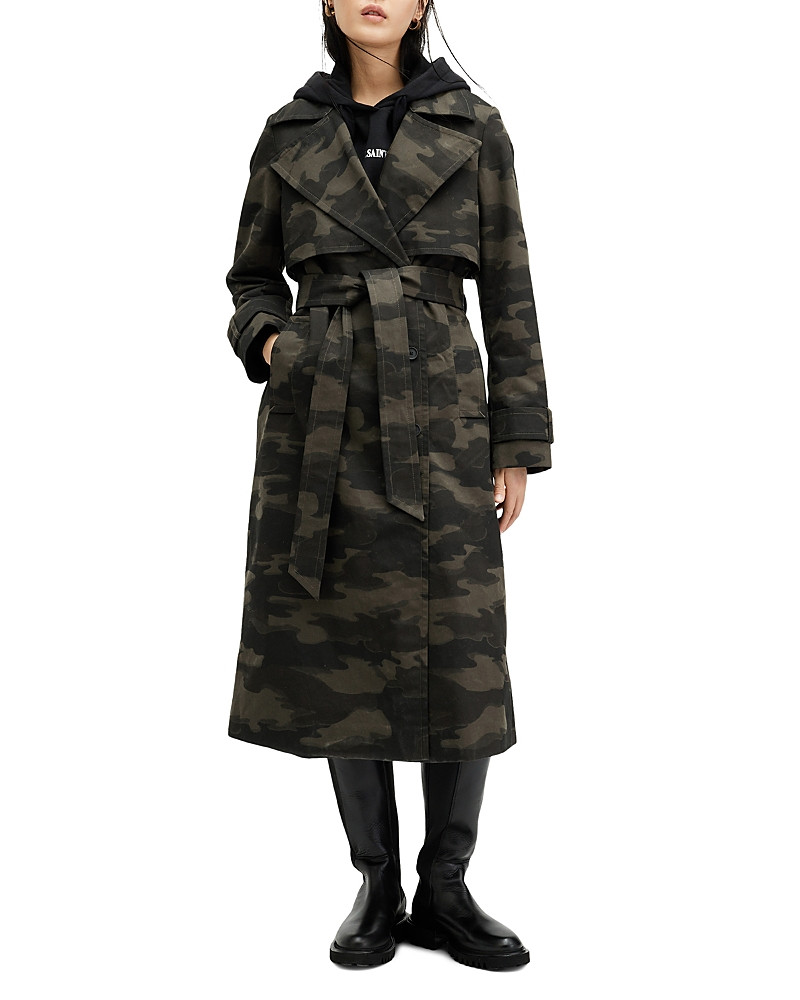 Allsaints Mixed Camo Print Trench Coat | Bloomingdale's (US)