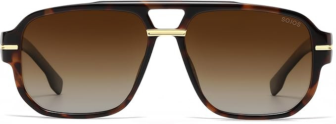 SOJOS Retro Square Aviator Sunglasses for Women Men, 80s 90s Vintage Trendy Polarized Aviators SJ... | Amazon (US)