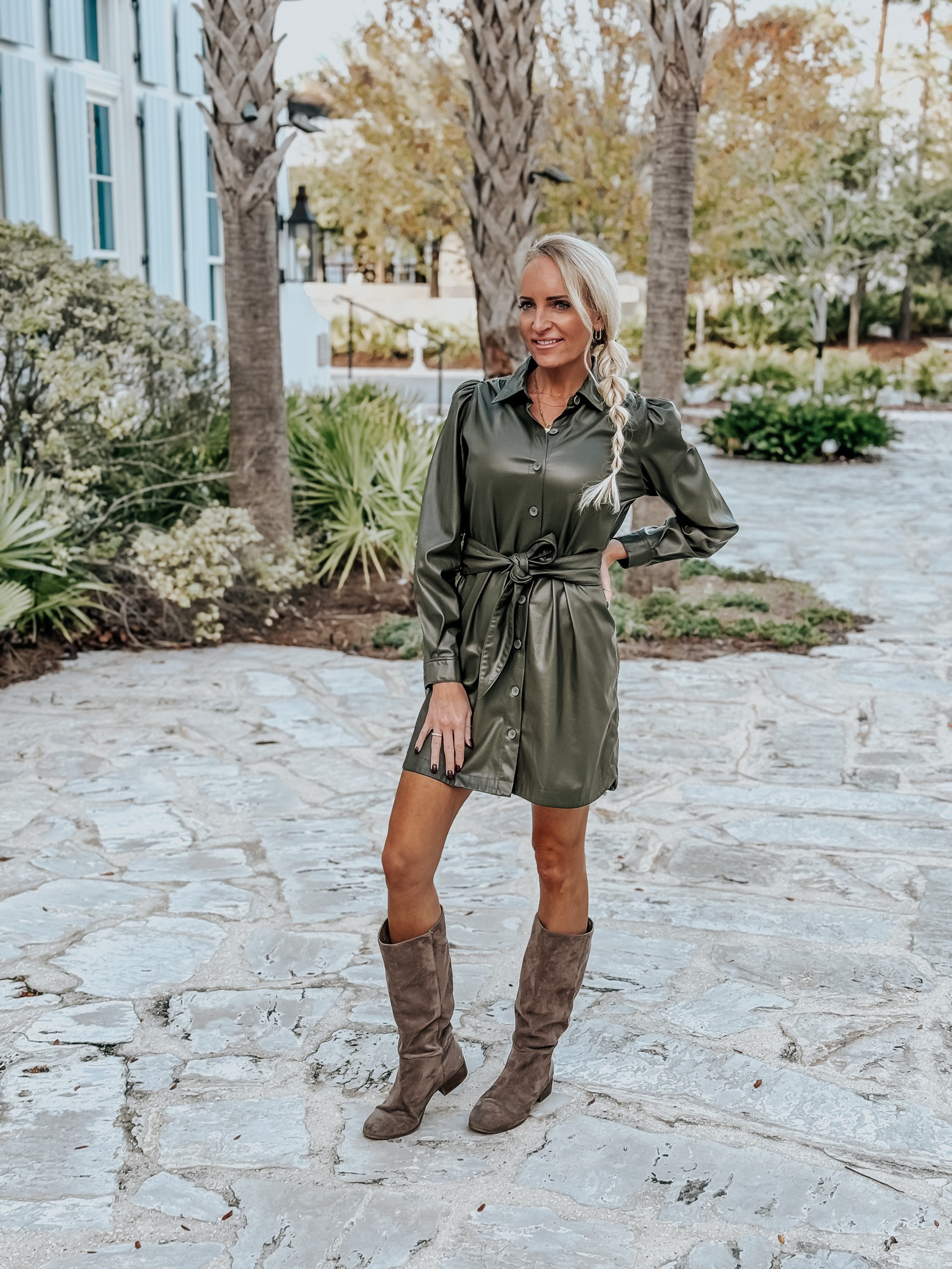 OBSESSED with this green faux leather dress from Rent The Runway! It is so flattering and comfortable! Perfect for the fall and winter!

#LTKSeasonal #LTKHoliday #LTKstyletip