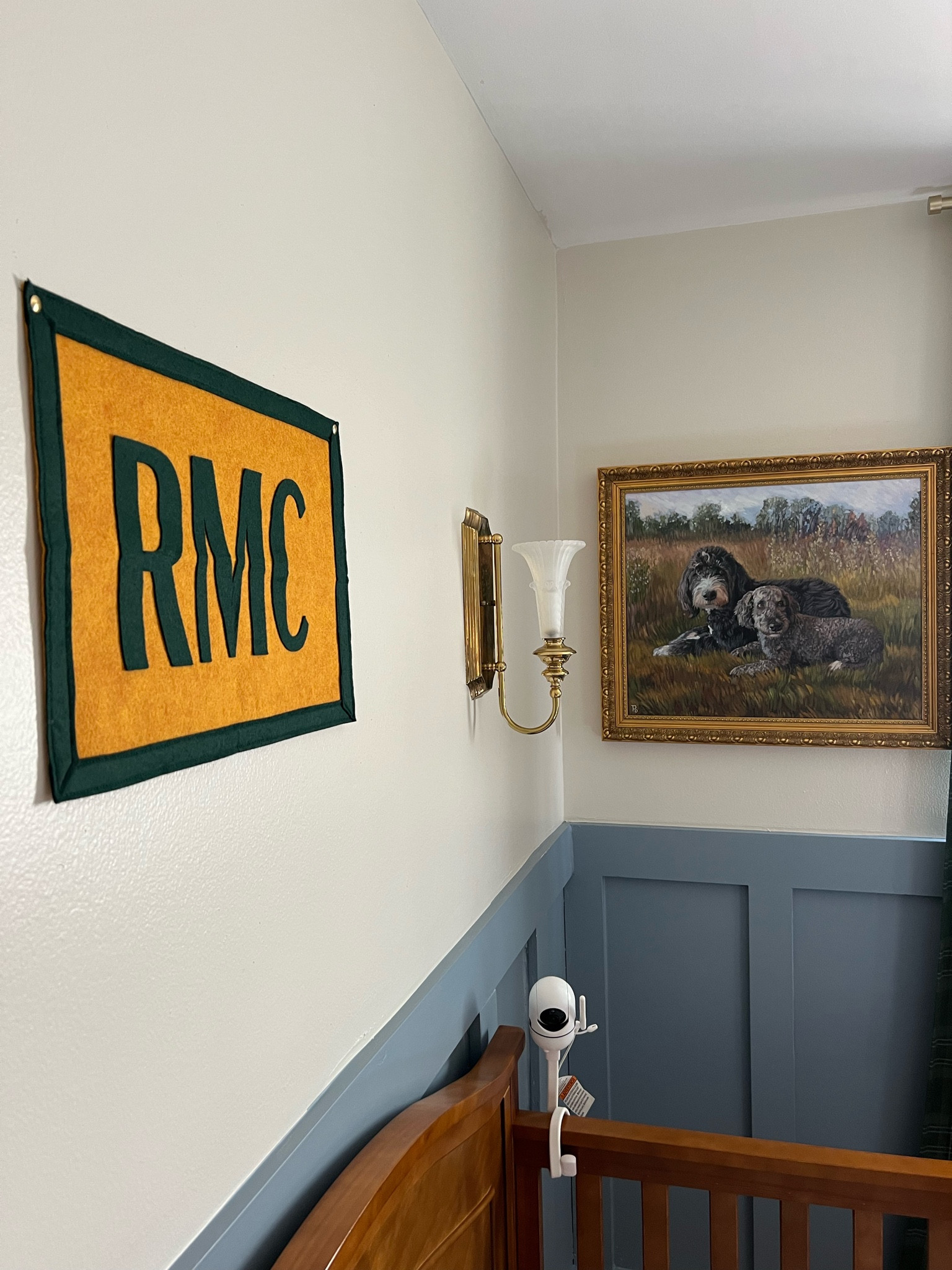 Initial felt banner for above the crib