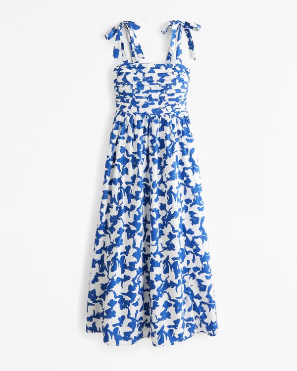 The A&F Emerson Tie-Strap Maxi Dress | Abercrombie & Fitch (US)