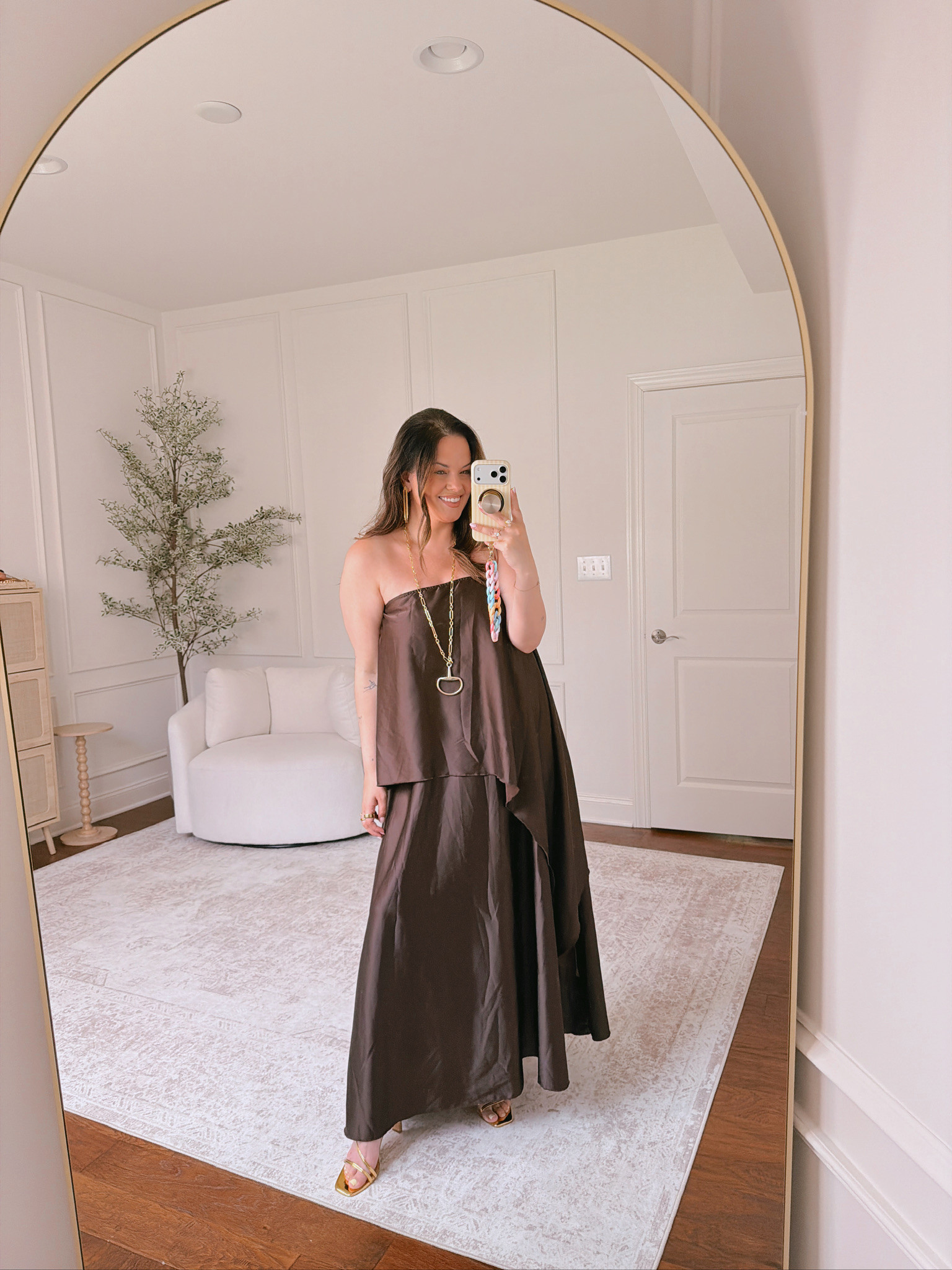 wearing an XL in the dress, size 8.5 in the heels 

 #LTKSeasonal #LTKMidsize #LTKWedding