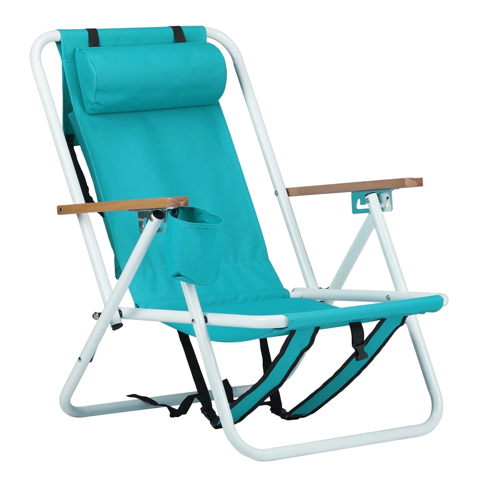 Ktaxon Portable Folding Backpack Beach Chair, Tall Green - Walmart.com | Walmart (US)