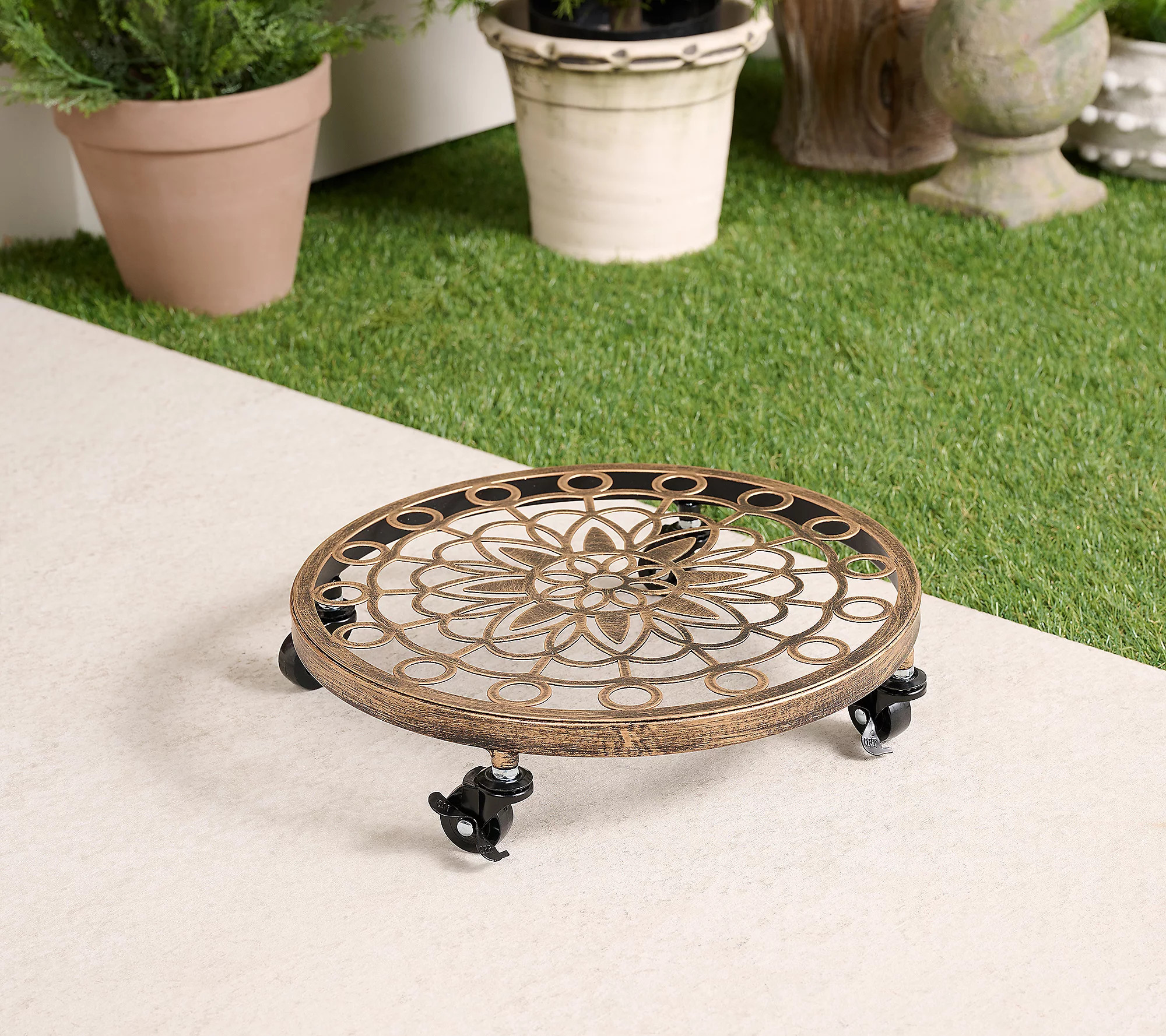 Garden Reflections 14"" Rolling Plant Stand | QVC