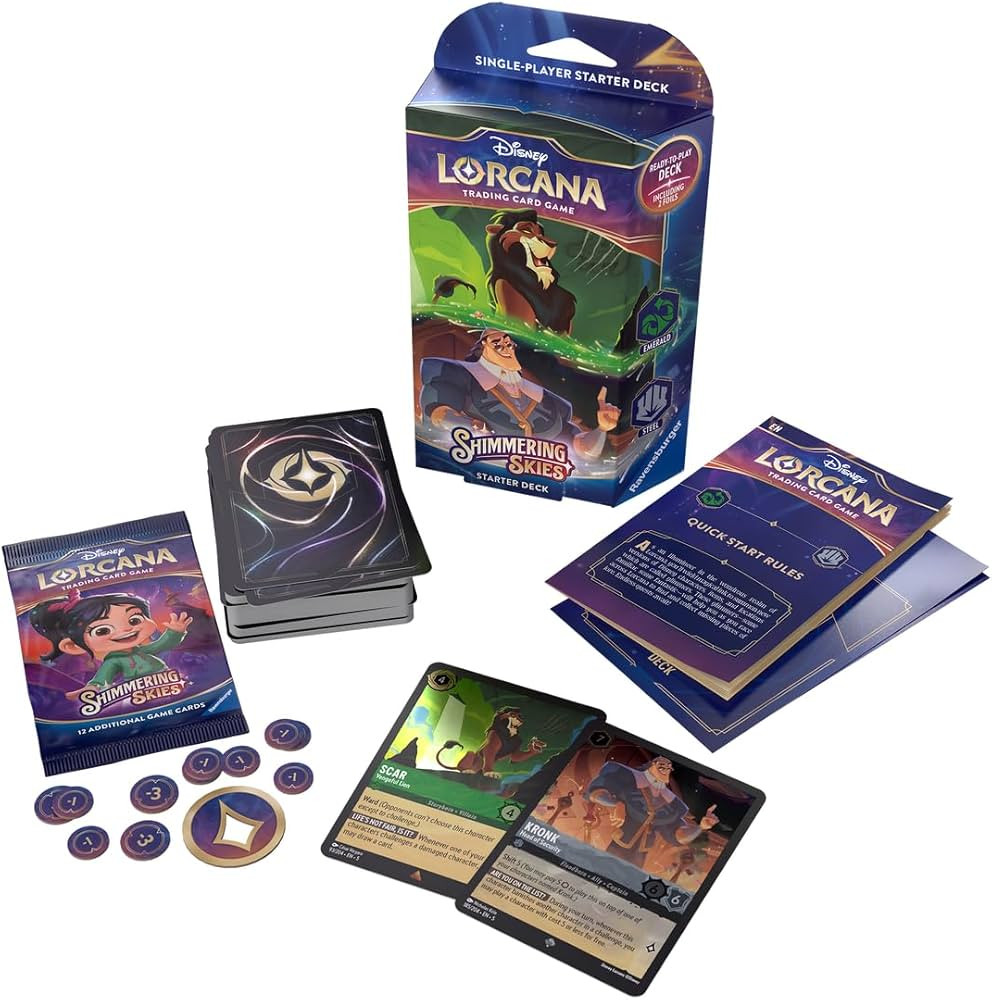 Ravensburger Disney Lorcana TCG: Shimmering Skies - Emerald & Steel Single-Player Starter Deck | ... | Amazon (US)