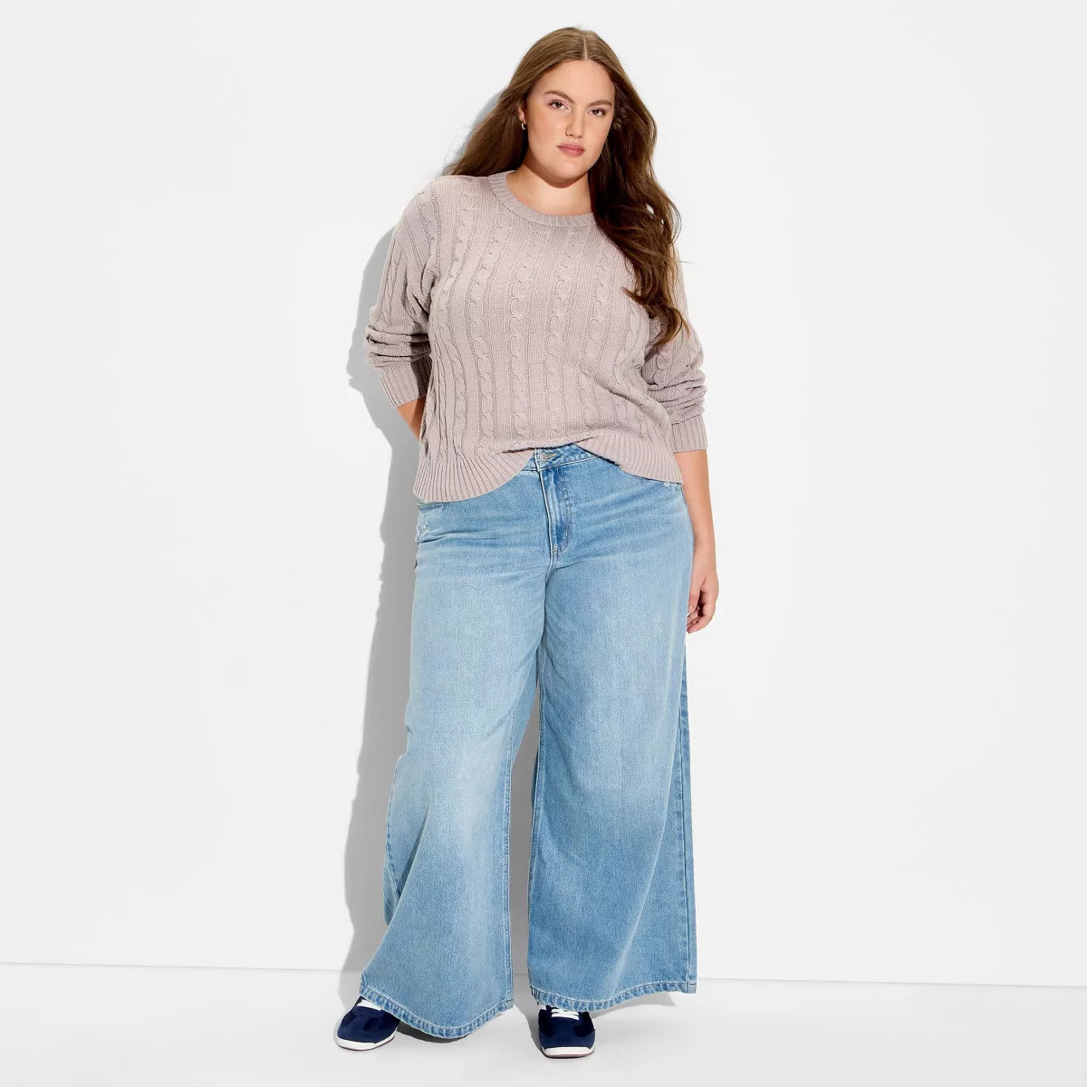 Women's Crewneck Pullover Sweater - Wild Fable™ Gray XXL | Target