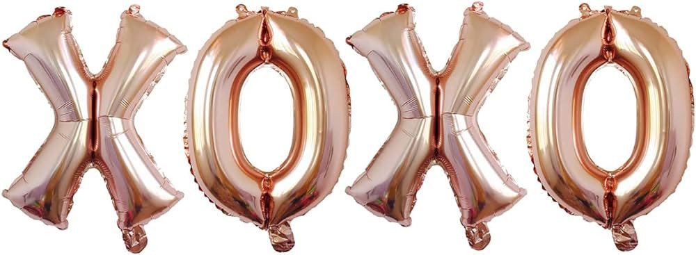 Dzrige 16 Inch XOXO Balloons,Valentine's Day Mylar Foil Letter Balloons for Valentine Party Weddi... | Amazon (US)