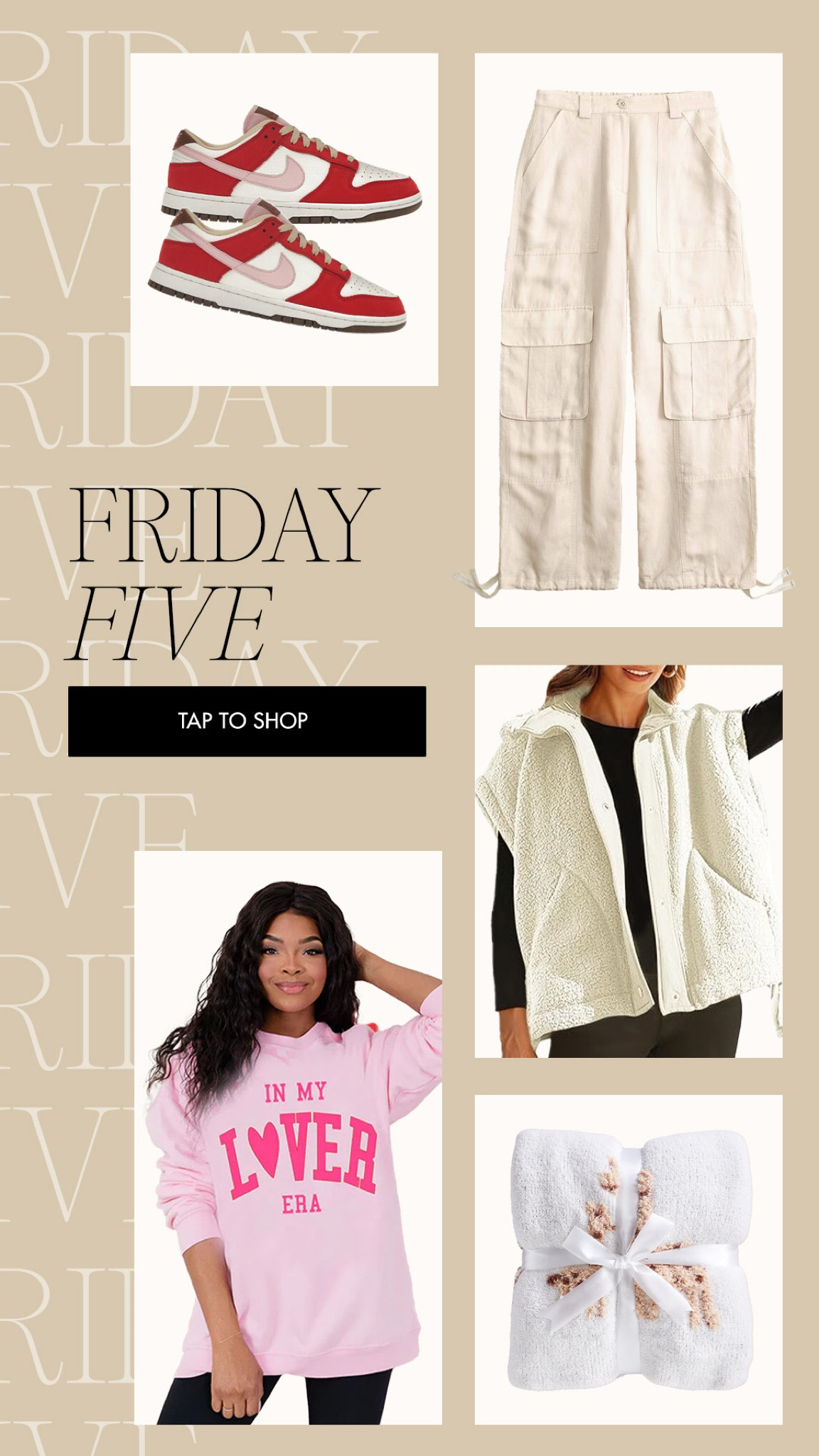 Friday five 💓 the sneakers I bought last weekend. They were just shipped to me from stock x, I’m sooo excited to receive them!!! 🩷❤️ Valentine’s Day 🥰

Nike dunks, Valentine’s Day sweatshirt, Valentine’s Day inspo, pink Lily, Nike for women, Friday 5 series 

#LTKfindsunder100 #LTKshoecrush