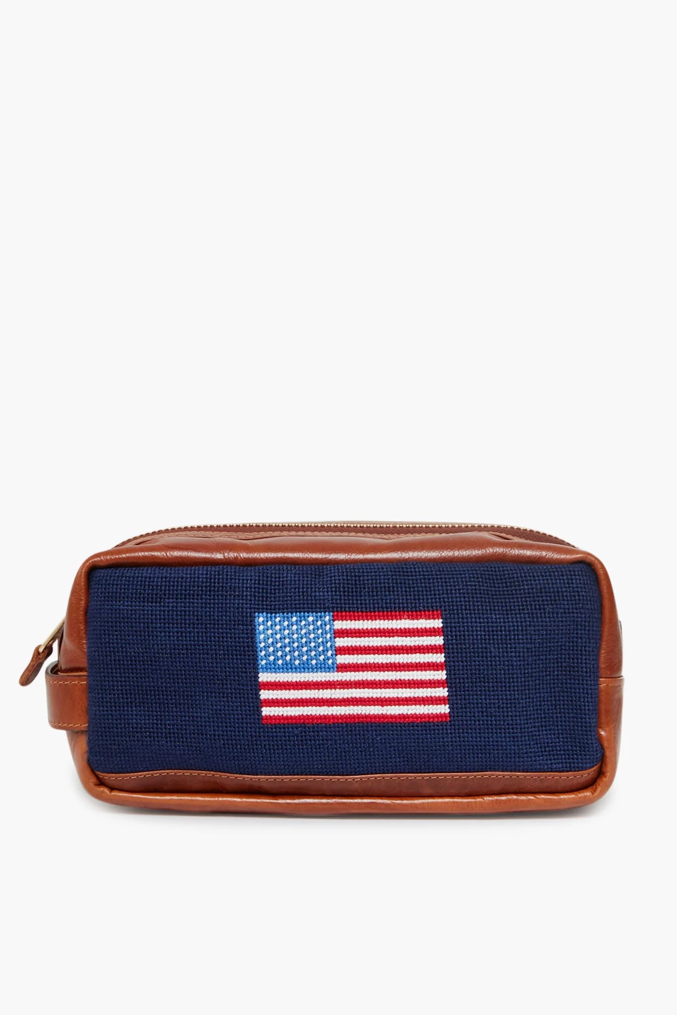 Navy American Flag Needlepoint Toiletry Bag | Tuckernuck (US)