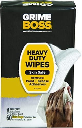 Grime Boss Heavy Duty Hand Cleaning Wipes, White 60 Count (Pack of 1) | Amazon (US)