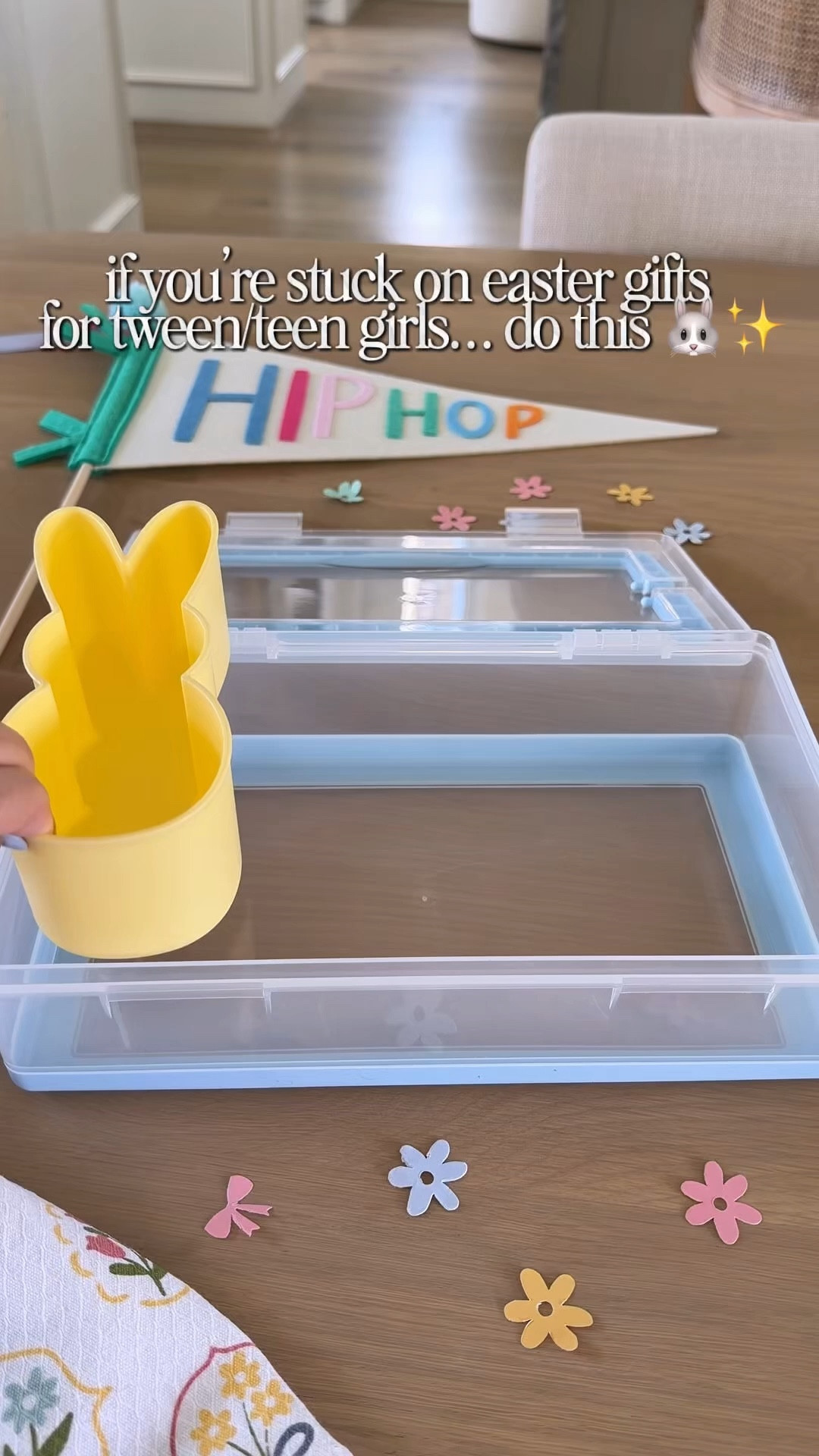 the cutest easter gift idea for tween & teen girls 🐰✨

i used this little snack box from target and filled each compartment with fun goodies like lip gloss, bracelets, highlighters, sanitizer, a bunny sponge and a few treats.

such a cute alternative to a traditional easter basket 🤍


#LTKKids #LTKSeasonal #LTKmomlife