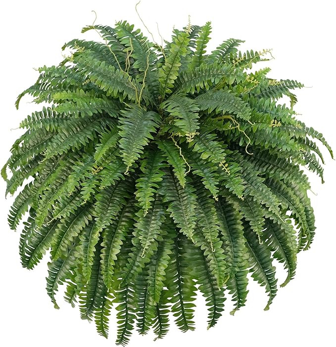 FOREST PRINCE Artificial Boston Ferns for Outdoors Large, 51" Fake Bush Fern 97 Fronds Faux Plant... | Amazon (CA)