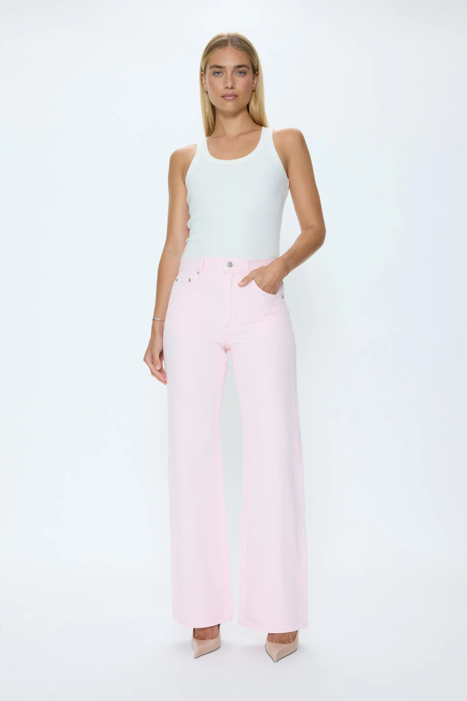 Larsen Relaxed Flare Jean - Blush | Pistola Denim