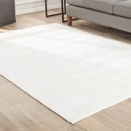 Latitude Run® Sara Handwoven White Area Rug | Wayfair North America