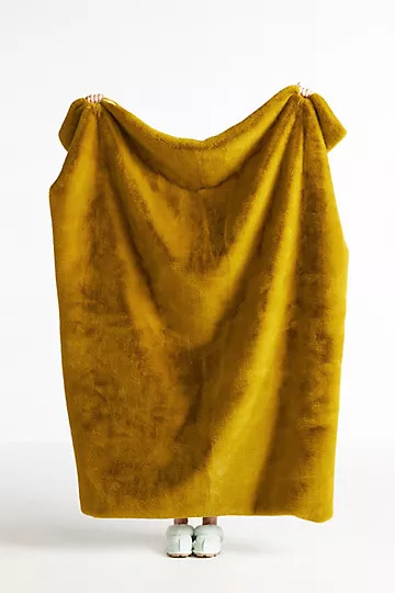Sophie Faux Fur Throw Blanket | Anthropologie (US)