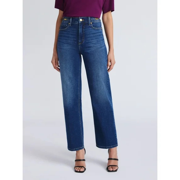 Sofia by Sofia Vergara Women's and Women's Plus Lana Relaxed Straight Super High Rise Jeans, 27" ... | Walmart (US)