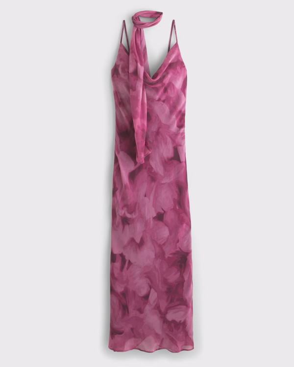 Women's The A&F Julia Slip Scarf Maxi Dress | Women's Dresses & Jumpsuits | Abercrombie.com | Abercrombie & Fitch (US)