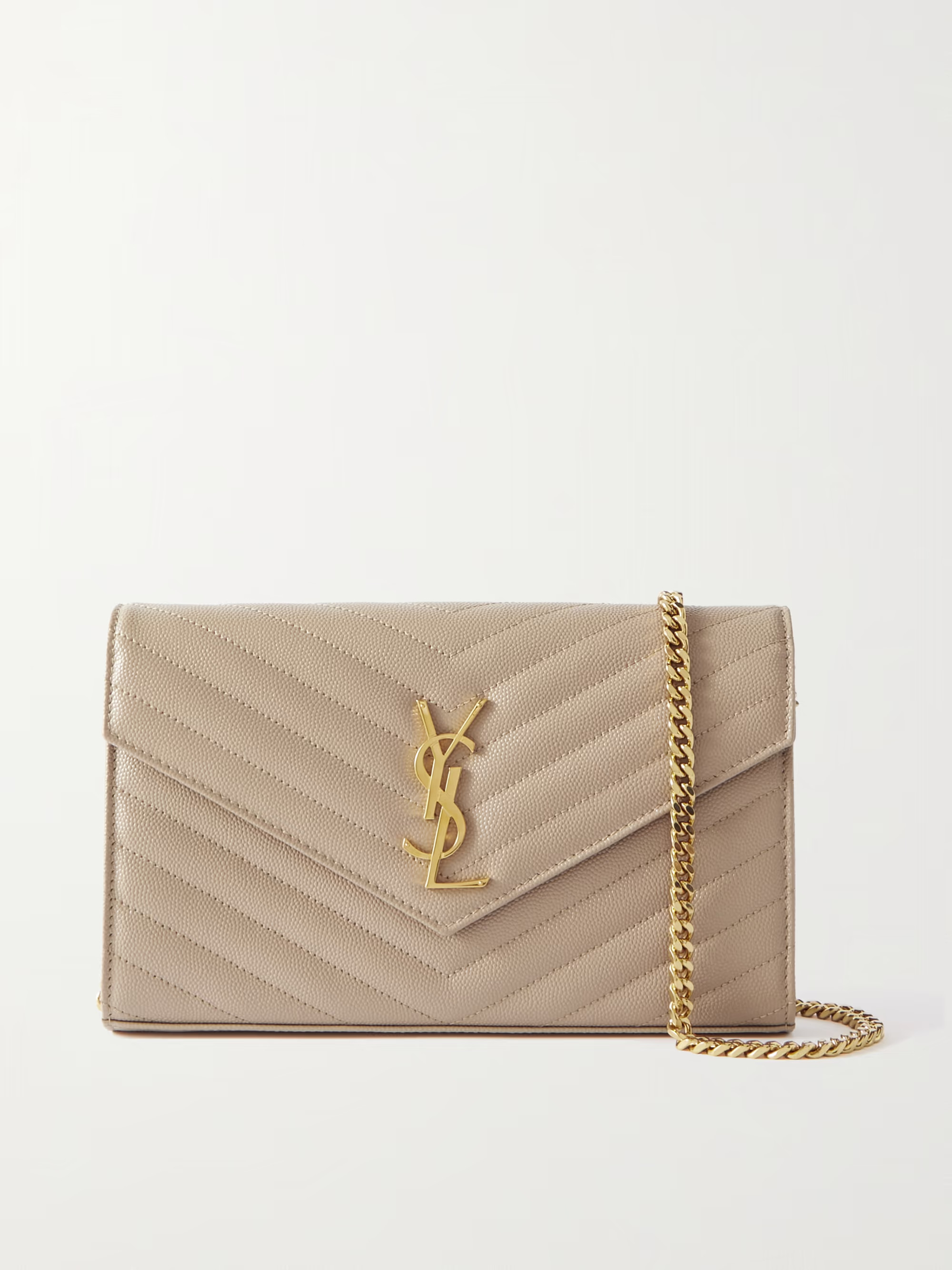 Cassandre Chain matelassé textured-leather wallet | NET-A-PORTER APAC