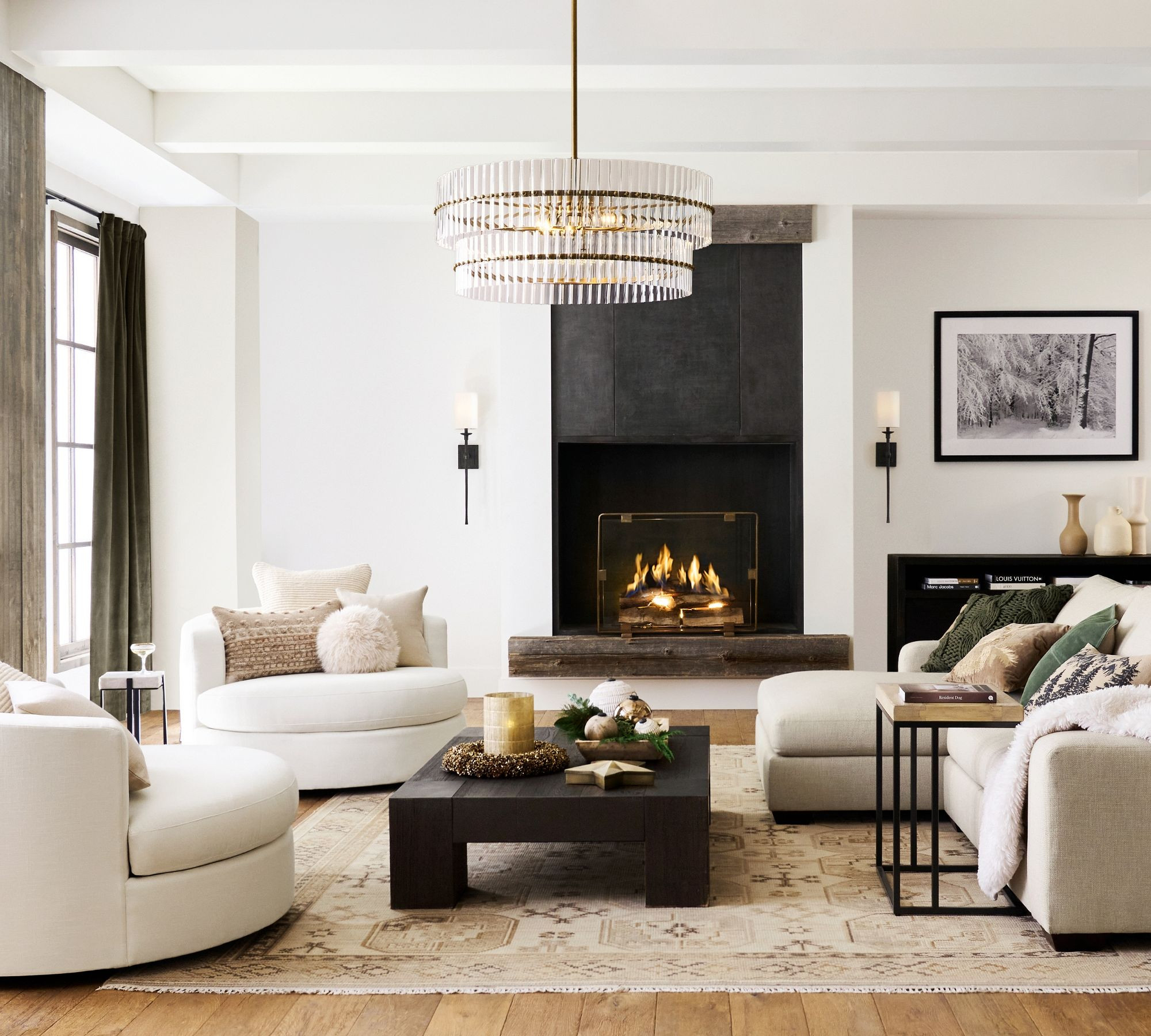 Get the organic modern look with this Pottery Barn living room design! 🍂✨ Featuring neutral furniture, cozy boucle chairs, a rustic wood coffee table, and textured decor, this space is the perfect mix of warm minimalism and effortless elegance. Shop high-end home decor, natural wood accents, and organic modern living room furniture now! 

 

#LTKHome #LTKSaleAlert
