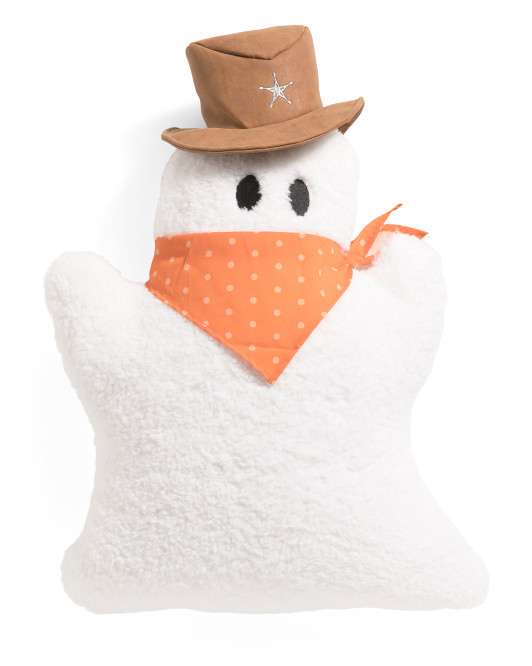 19x22 Shaped Cowboy Ghost Halloween Pillow | TJ Maxx