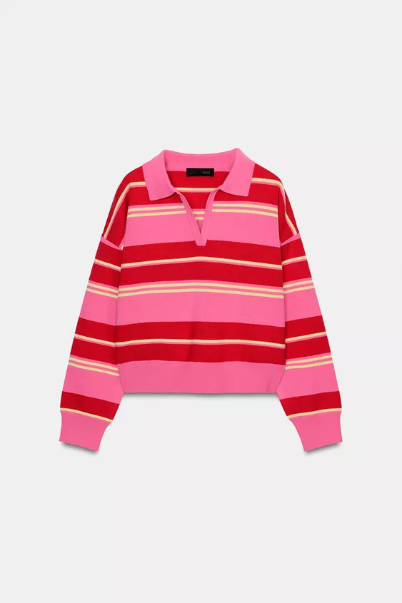 STRIPED POLO SWEATER | Zara Canada
