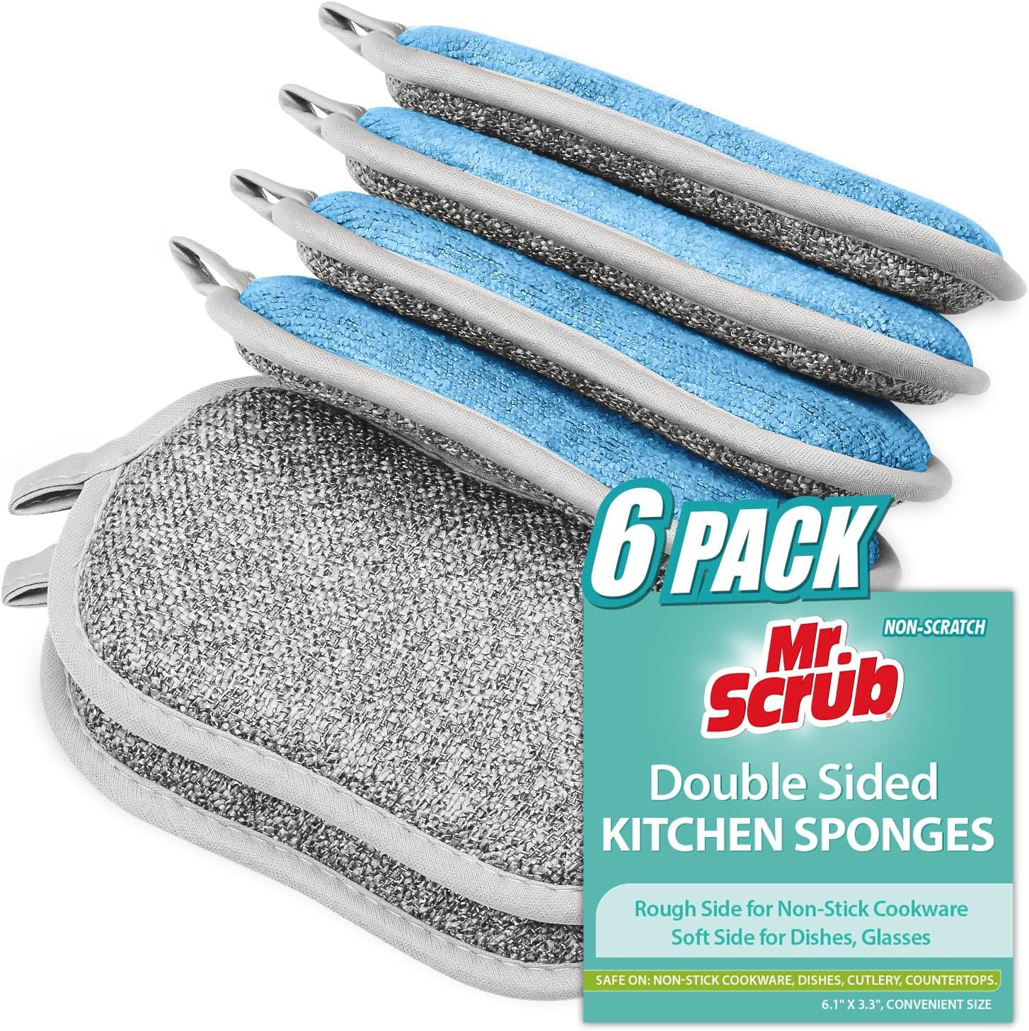Sponges Kitchen Dish Sponge for Washing Dishes Cleaning Kitchen, All-Purpose, 6 Pack, Non Scratch... | Amazon (US)