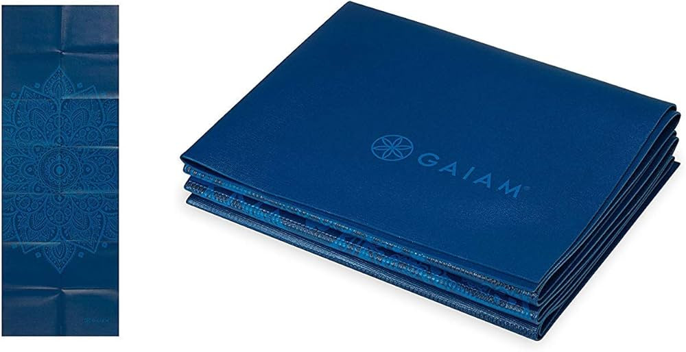 Gaiam Yoga Mat - Folding Travel Fitness & Exercise Mat - Foldable Yoga Mat for All Types of Yoga,... | Amazon (US)