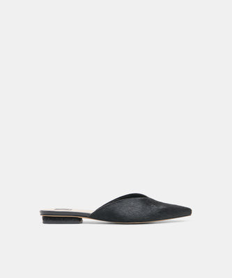 Elm Flats in Nero Calf Hair Size 6.5 By Dolce Vita | DolceVita.com